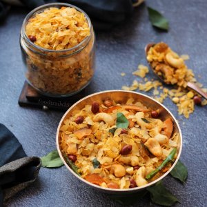 Low Oil Poha Chivda Recipe