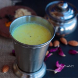 Besan Badam Doodh