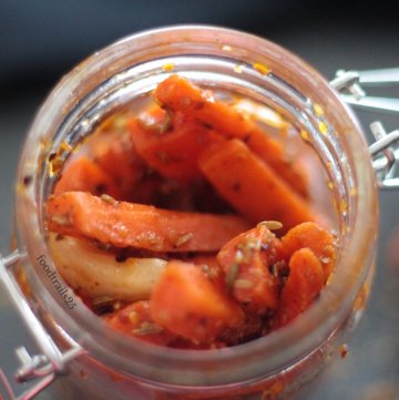 Carrot Pickle/Gajar Ka achar