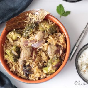 Broccoli Mushroom Pulao