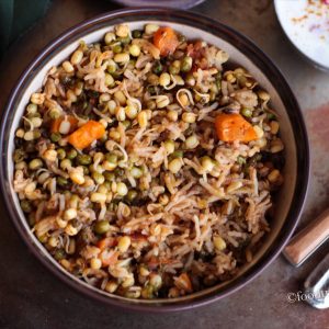 Sprouted Moong Pulao