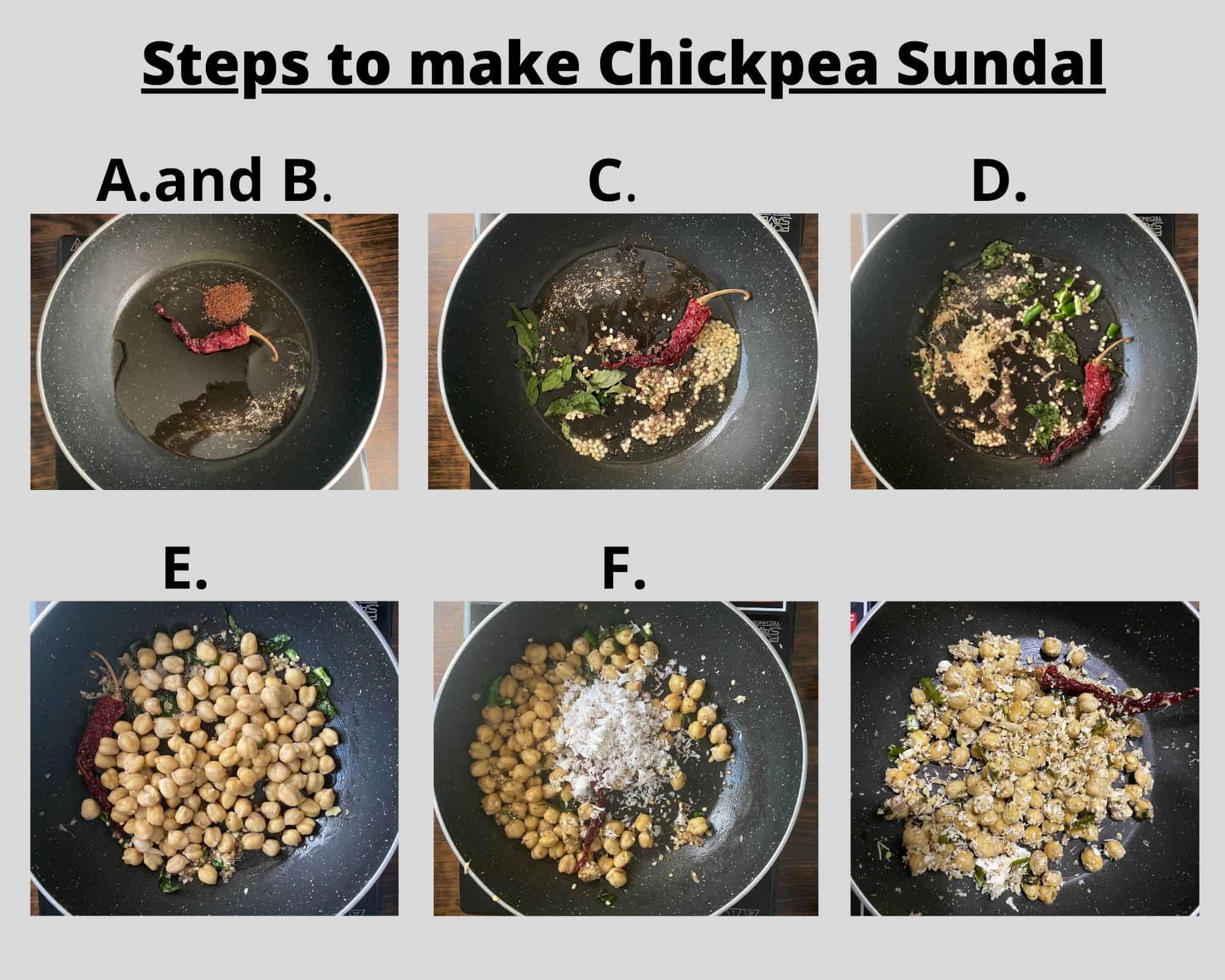 Steps to make Chickpea Sundal