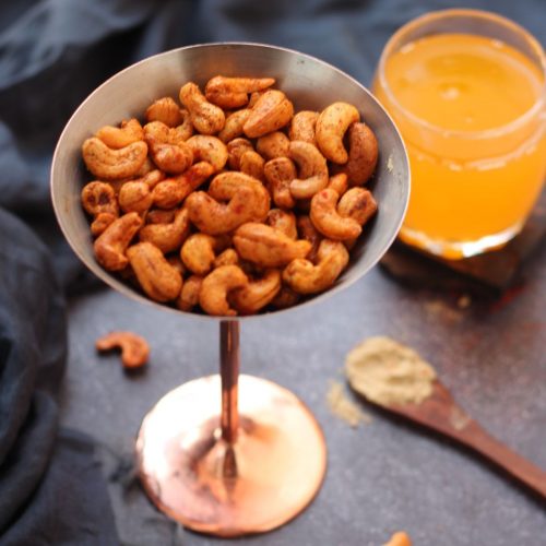 Masala Kaju | Air Fryer Roasted Cashew Nuts(2 ways) - Food Trails