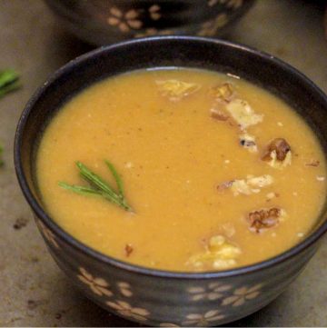 InstantPot Butternut Squash and Red Lentils Soup