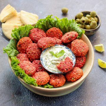 Air Fryer Falafel with Beetroot