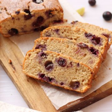 Eggless Lemon Blueberry Cake (with Whole Wheat)