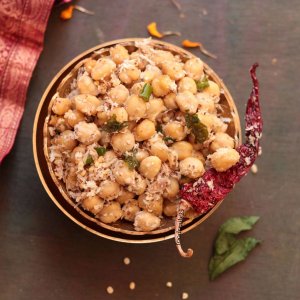 Chickpea Sundal for Navratri, Ganesh Chathurthi and breakfast
